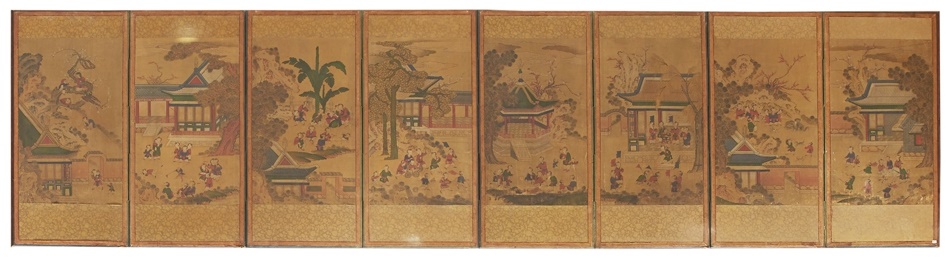 japanese eight-panel folding screen